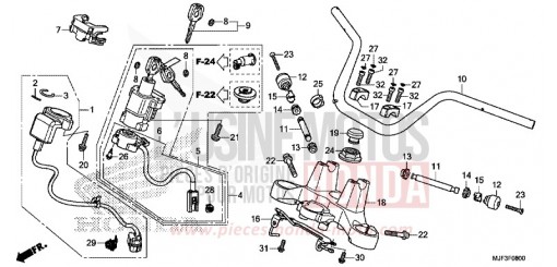 HANDLE PIPE/TOP BRIDGE CTX700AE de 2014